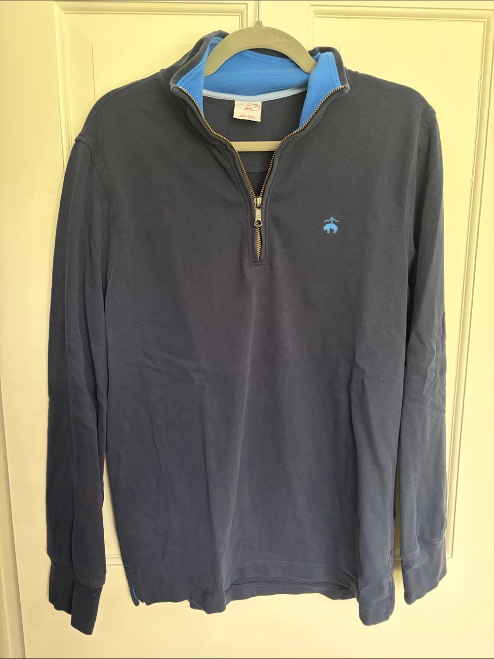 Brooks Brothers Navy Pullover with Light Blue Trim